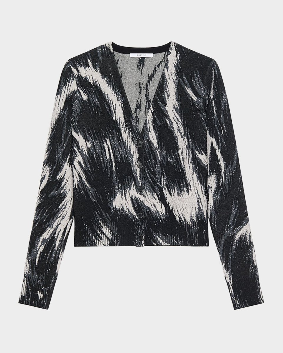 V-Neck Cropped Cardigan